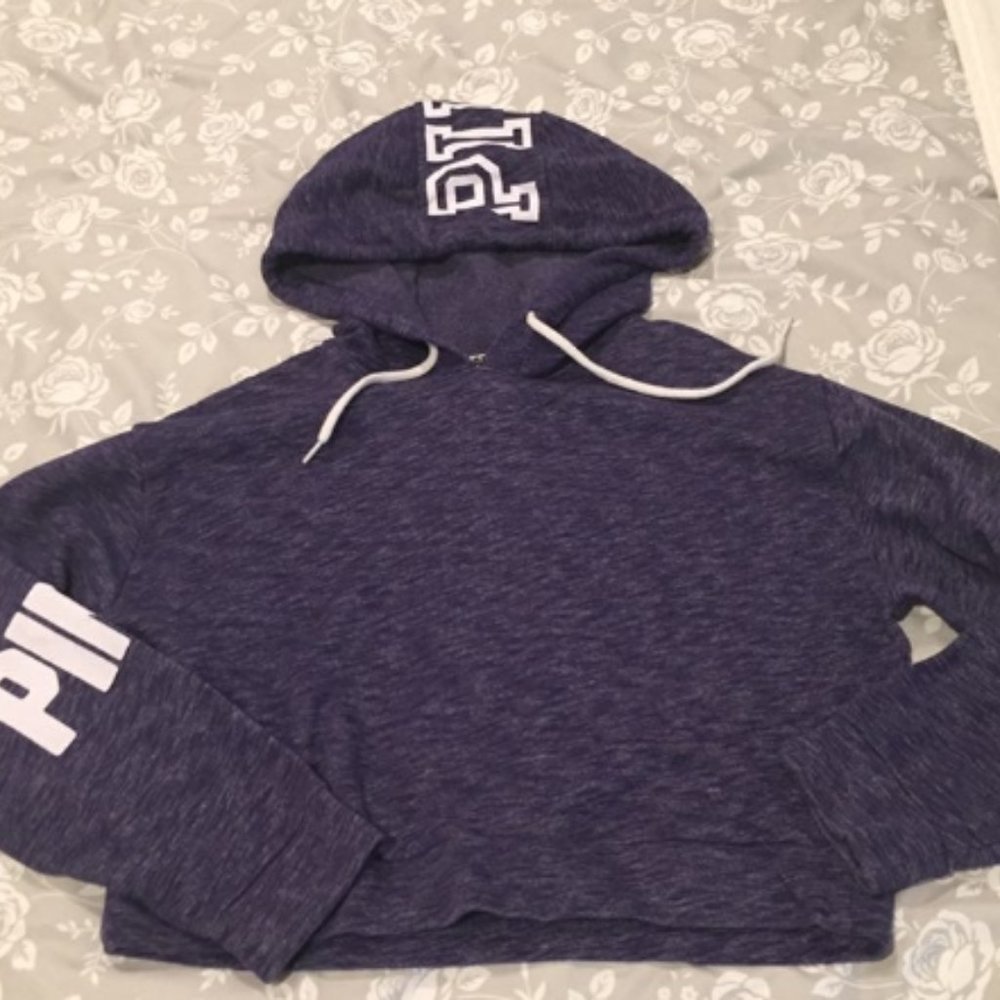 Victoria's Secret Crop Purple Small Sweatshirt Top Cropped